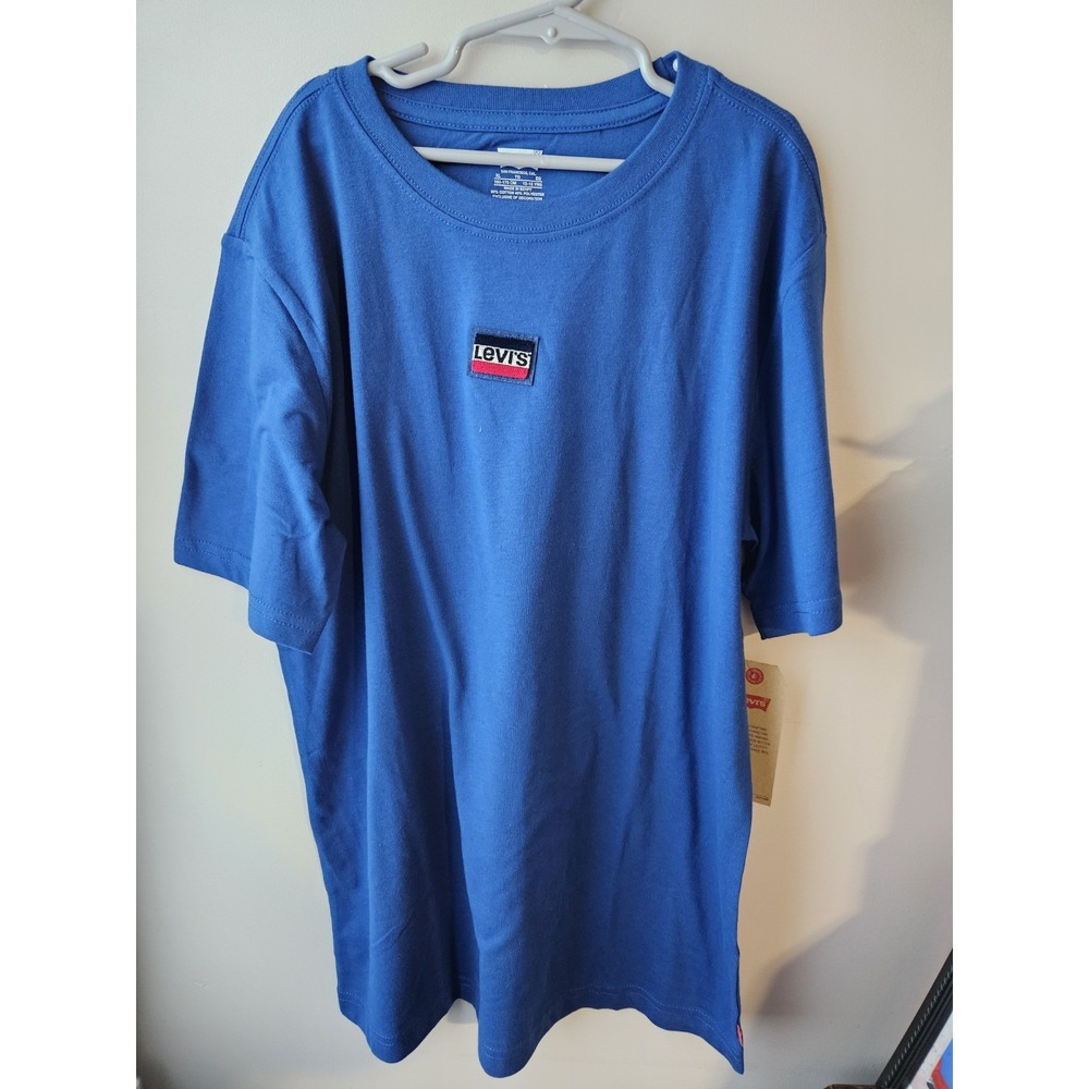 Levis Boys Royal Blue Plain Logo Tshirt Sz XL 14